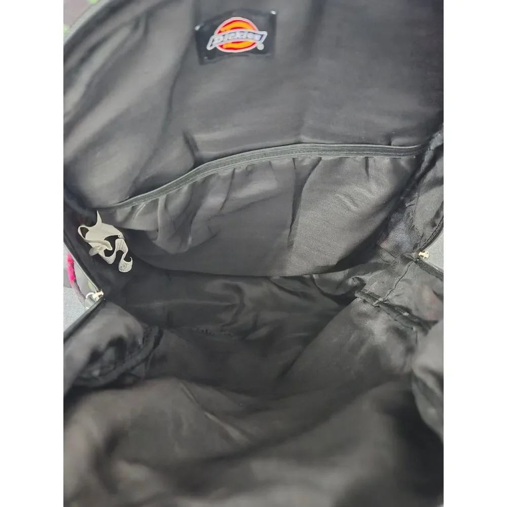 Dickies Leaf Floral Backpack Unisex Black Multicolor Multipocket
